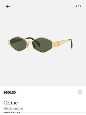 Celine metaltriumphie Sunglasses with leather  bag